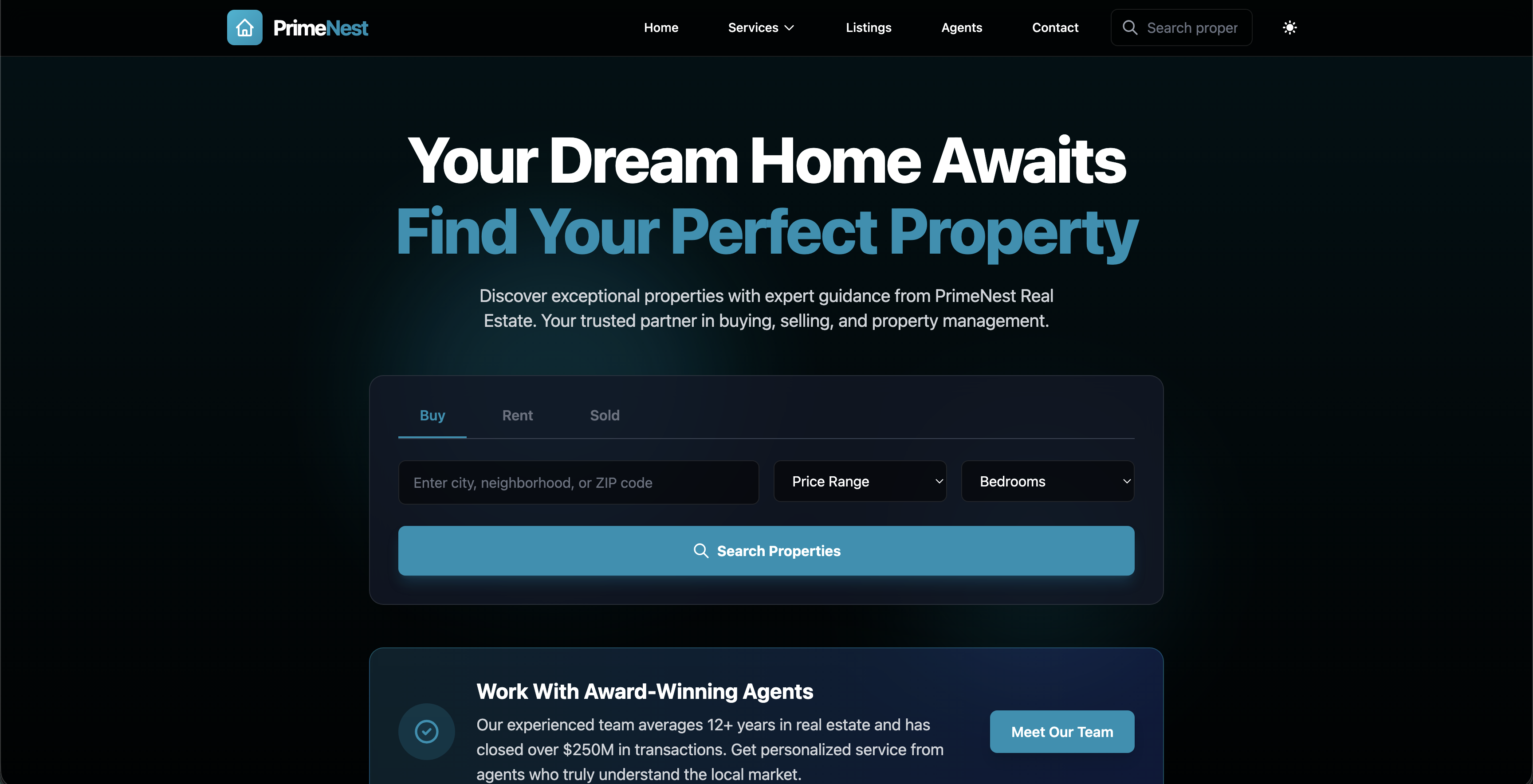 PrimeNest Template Screenshot 2